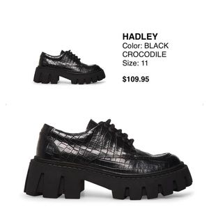 Steve Madden Hadley Black Crocodile Shoes